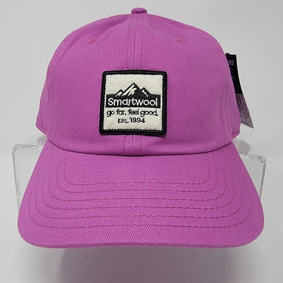 Smartwool Logo Ball Cap Festive Fuchsia Pink Cotton Adjustable New - Picture 2 of 13